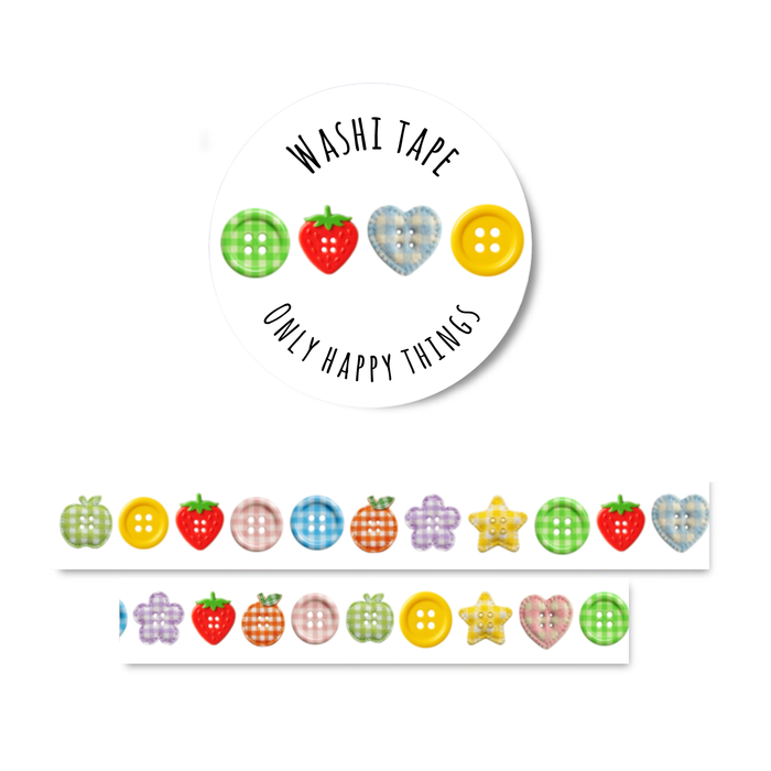Colourful Buttons Washi Tape