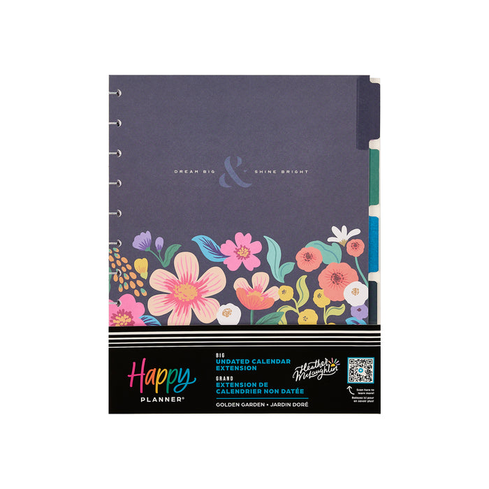 The Happy Planner BIG Undated Calendar Extension - Golden Garden