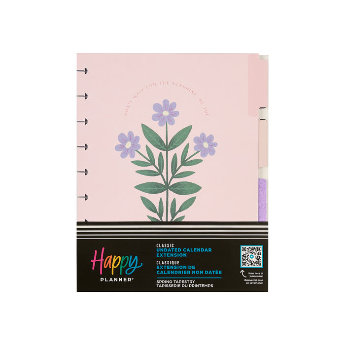 The Happy Planner CLASSIC Undated Calendar Extension - Spring Tapestry