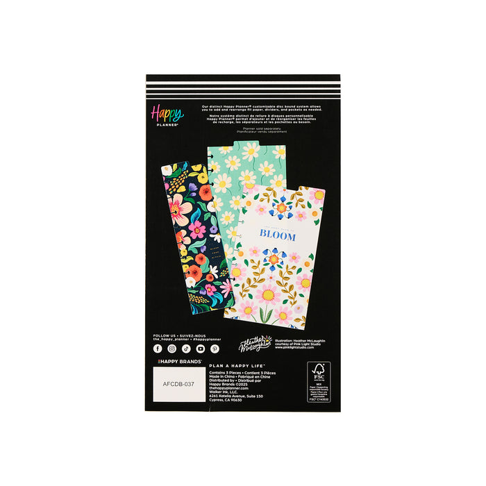 The Happy Planner CLASSIC Dashboards - Golden Garden - 3 Pack