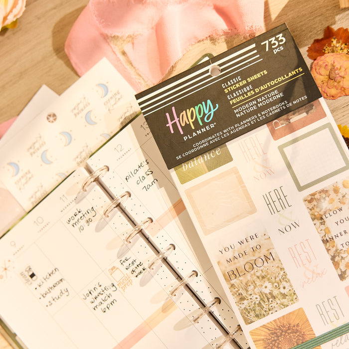 The Happy Planner CLASSIC Value Pack Stickers - Modern Nature - 30 Sheets