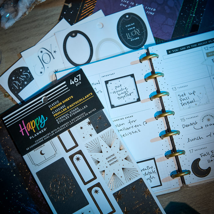 The Happy Planner CLASSIC Value Pack Stickers - Eternal Stars - 30 Sheets