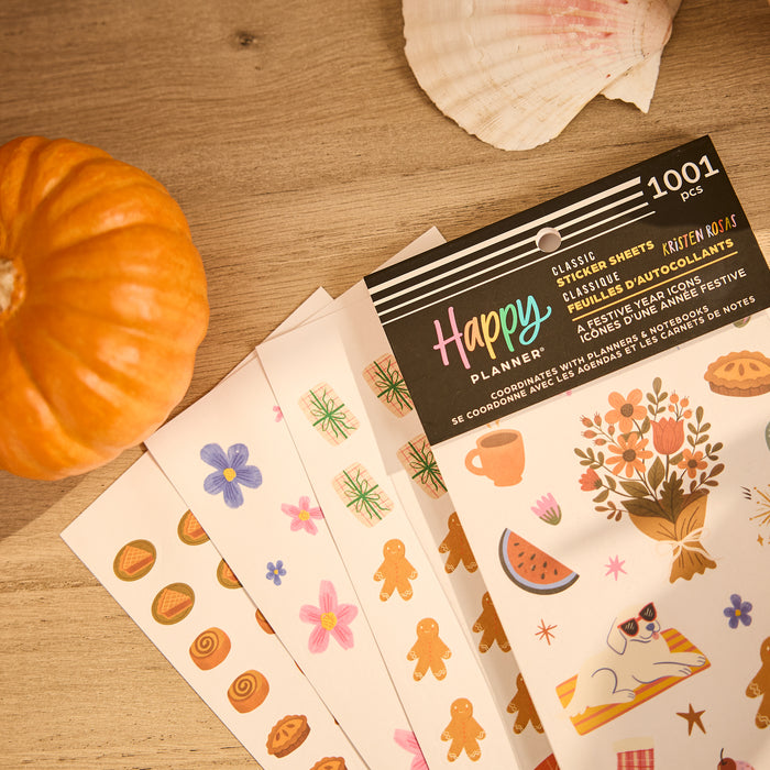 The Happy Planner Value Pack Stickers - A Festive Year Icons - 30 Sheets