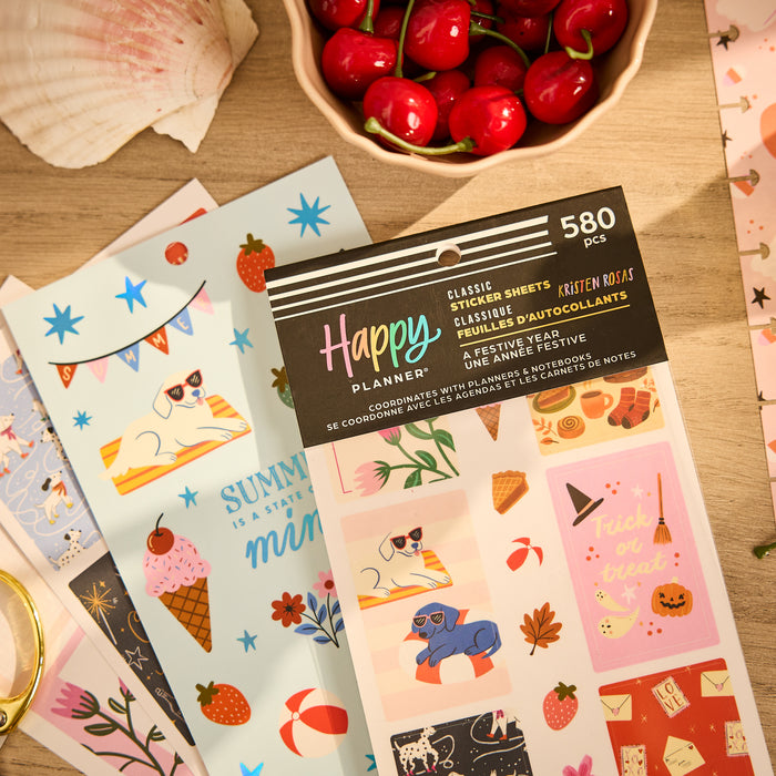 The Happy Planner CLASSIC Value Pack Stickers - A Festive Year - 30 Sheets