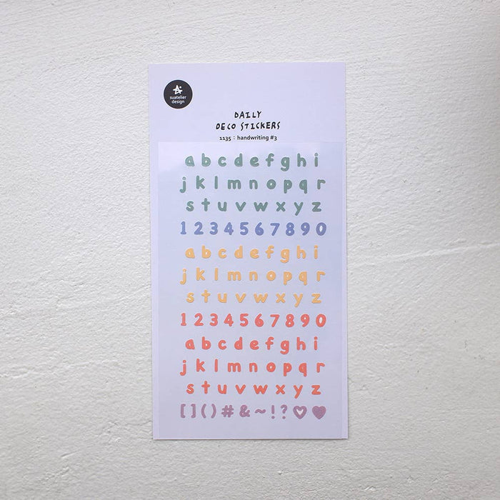Daily Deco Stickers - Handwriting #3