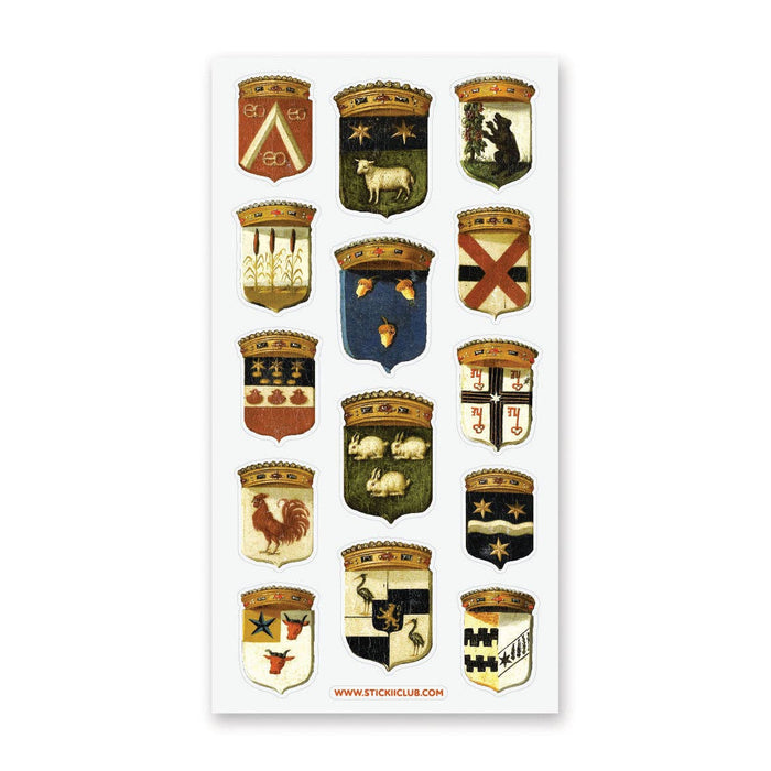Heraldry Crests Sticker Sheet