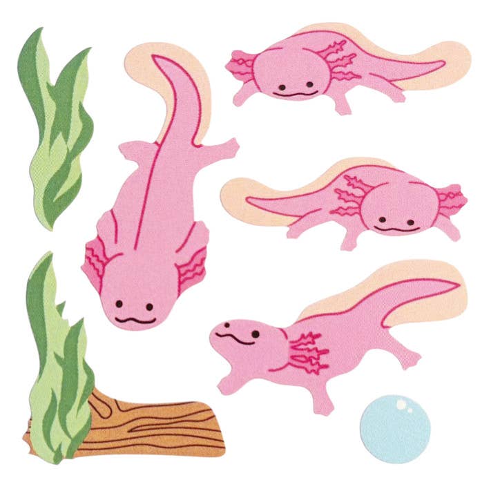 Glossy Stickers - Axolotl