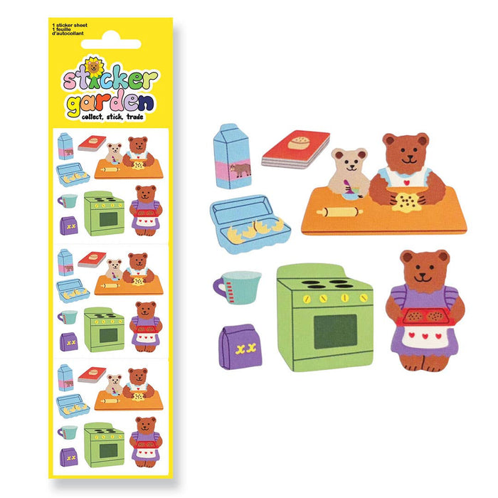 Glossy Stickers - Baking Bears
