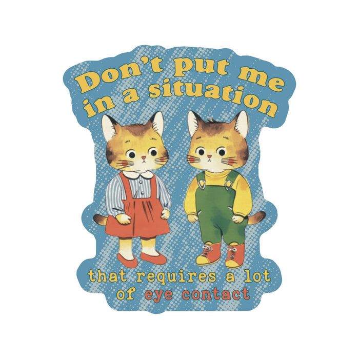 Eye Contact Kitties Vinyl Sticker