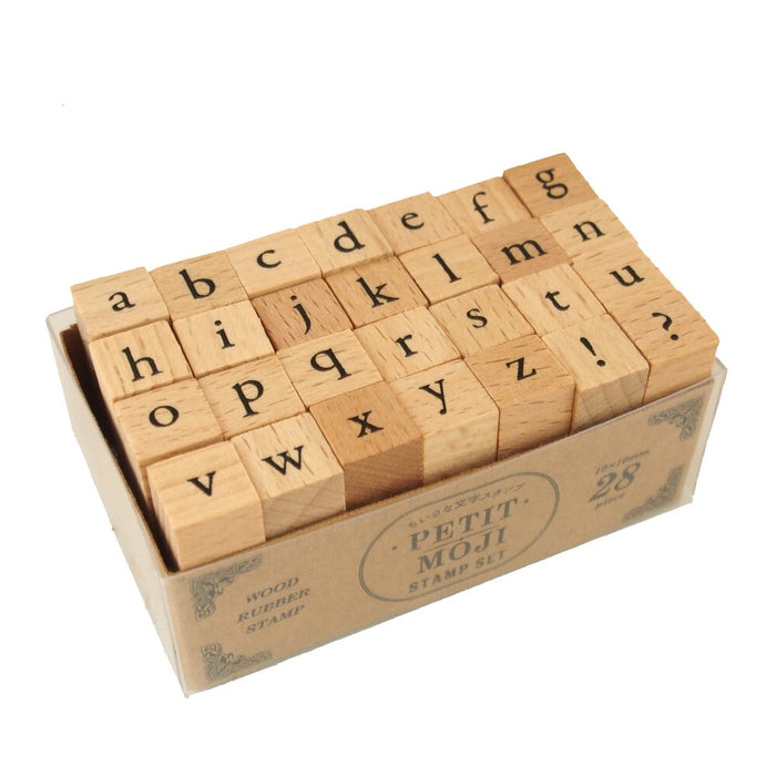 Kodomo No Kao Wood Stamp Set - Lowercase Alphabet