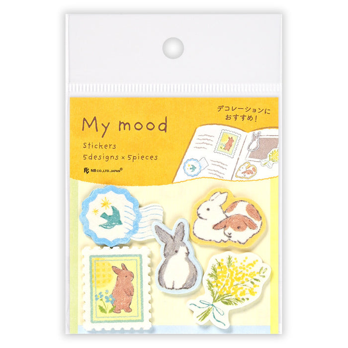 'My Mood' Series Flake Stickers - Yellow