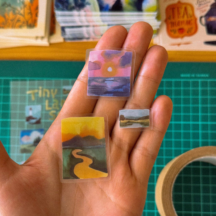 Vinyl Sticker Sheet — Tiny Landscapes