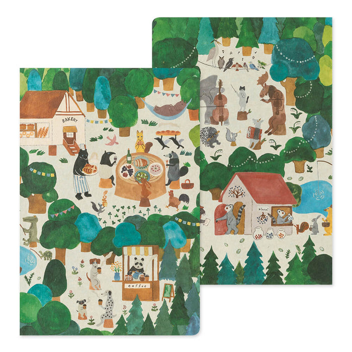 Midori Yuru Log B6 Notebook - Forest