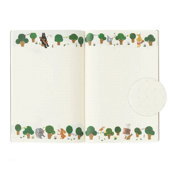 Midori Yuru Log B6 Notebook - Forest