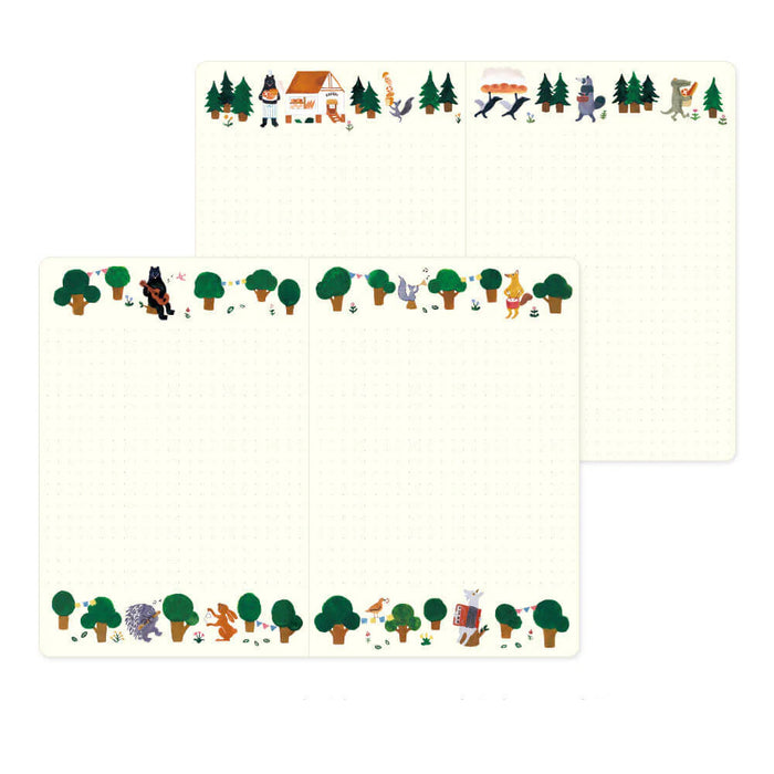 Midori Yuru Log B6 Notebook - Forest
