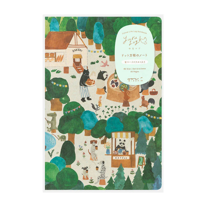 Midori Yuru Log B6 Notebook - Forest