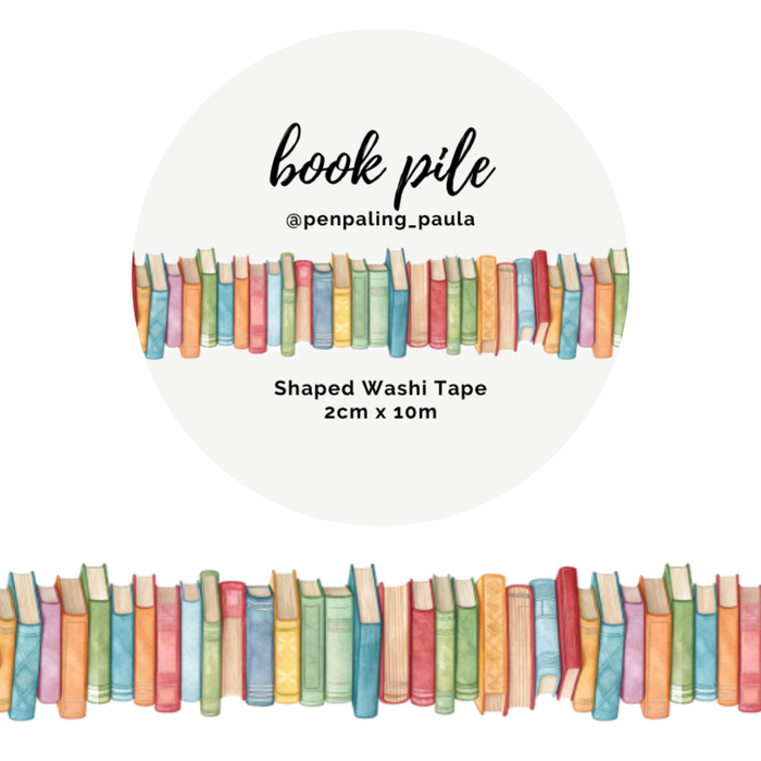 Book Pile - Die-Cut Washi Tape