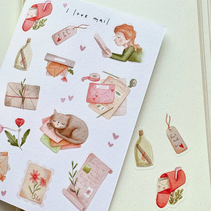 Sticker Sheet - I Love Mail