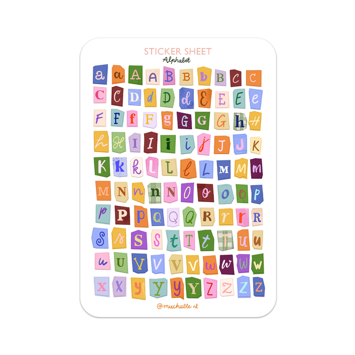 A5 Sticker Sheet - Ransom Alphabet