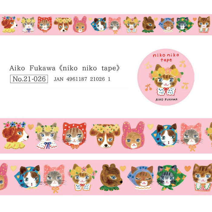 Aiko Fukawa Foil-Stamped Washi Tape - Niko Niko