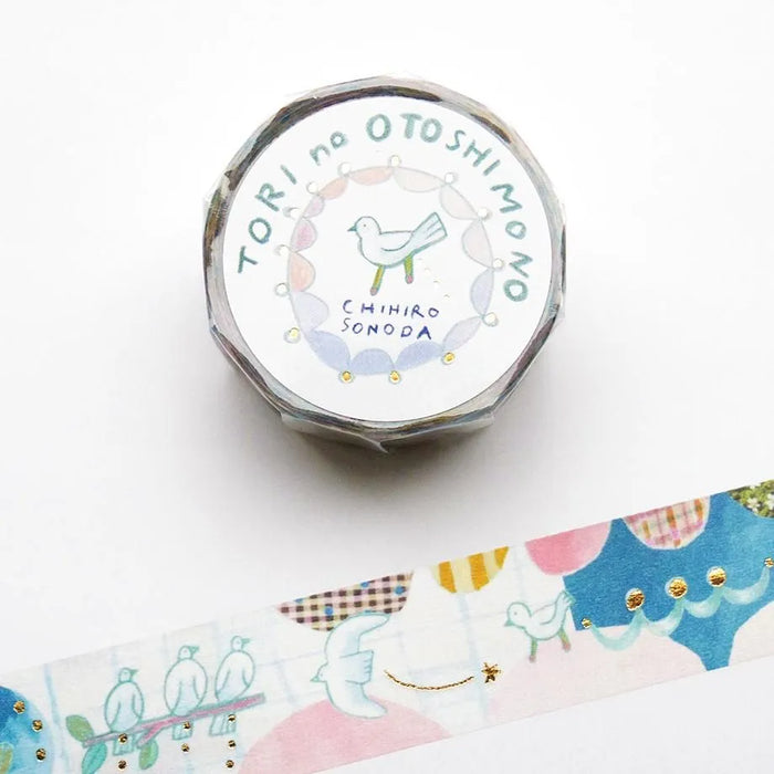 Chihiro Sonoda Foil-Stamped Washi Tape - Tori no Otoshimono