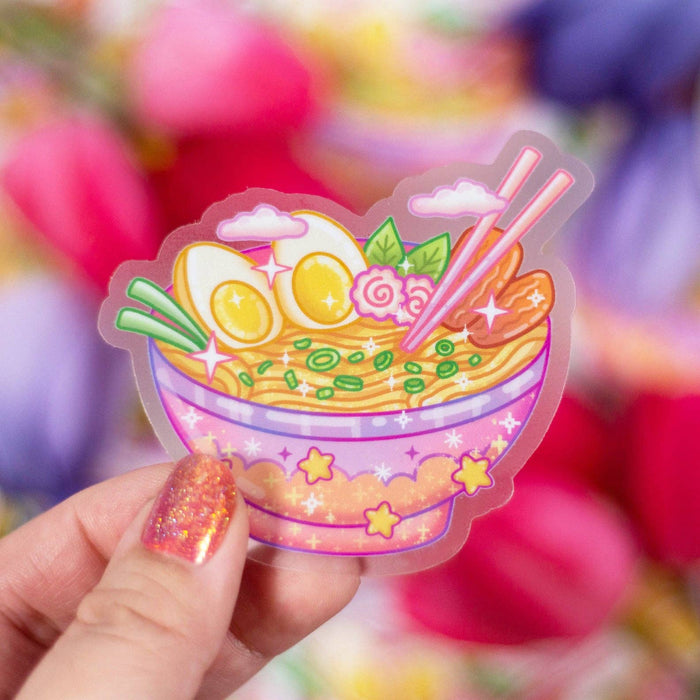 Ramen Bowl Clear Vinyl Sticker