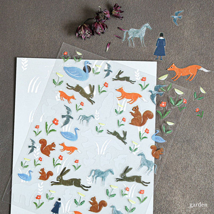 Nishi Shuku Clear Stickers - Garden