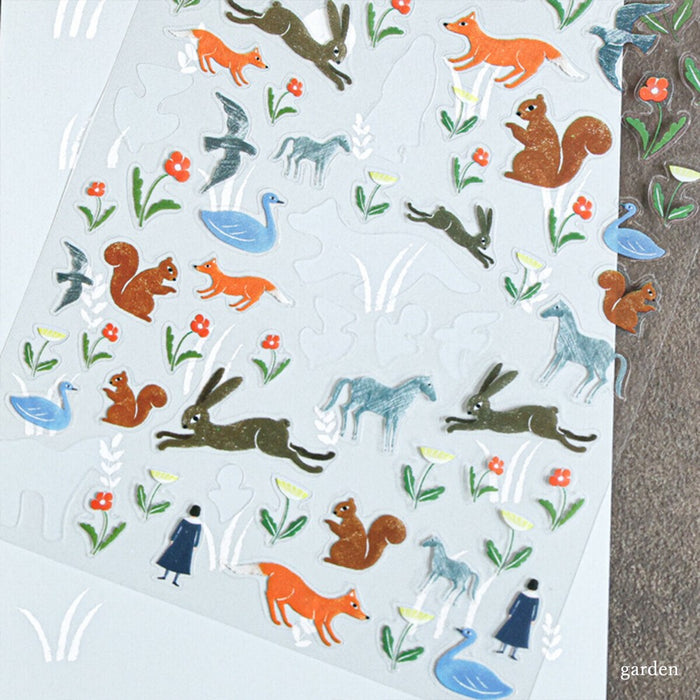 Nishi Shuku Clear Stickers - Garden