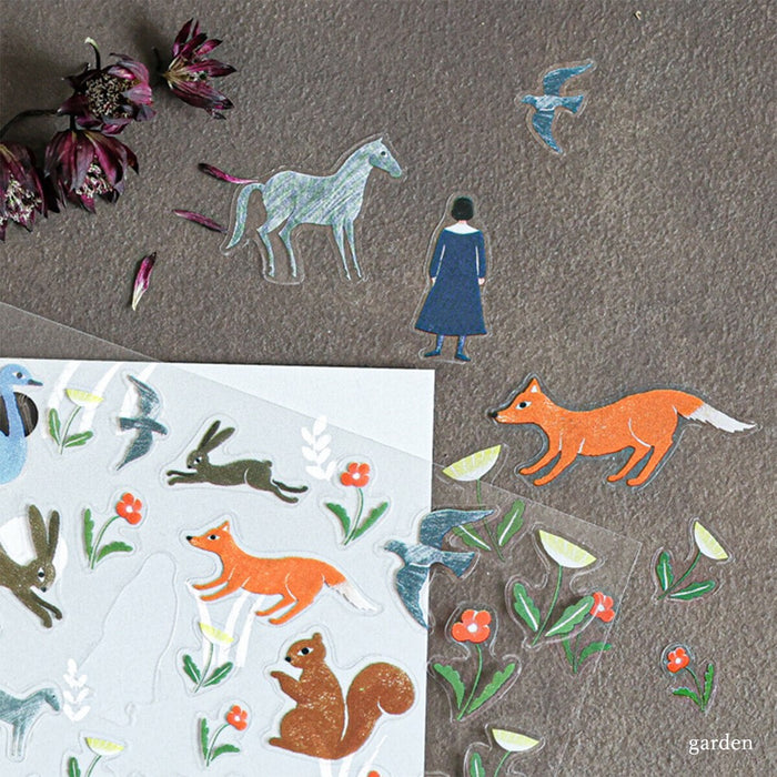 Nishi Shuku Clear Stickers - Garden