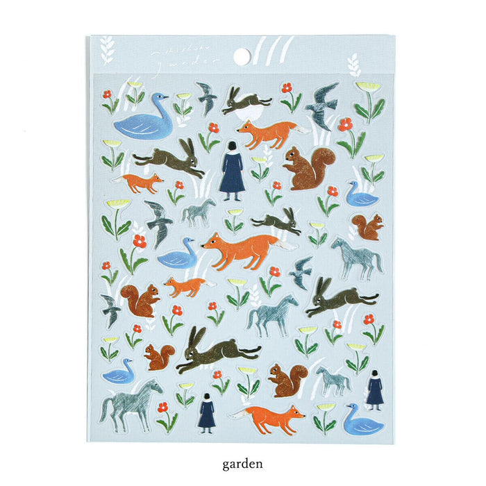 Nishi Shuku Clear Stickers - Garden