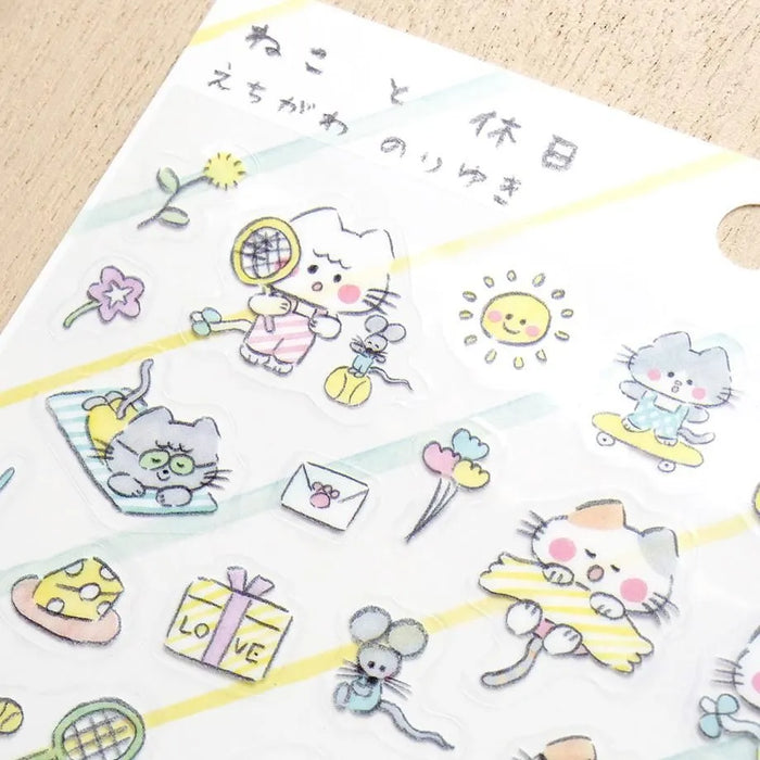 Noriyuki Echigawa Clear Stickers - Cats & Holiday