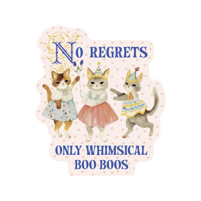 No Regrets Kitties Vinyl Sticker