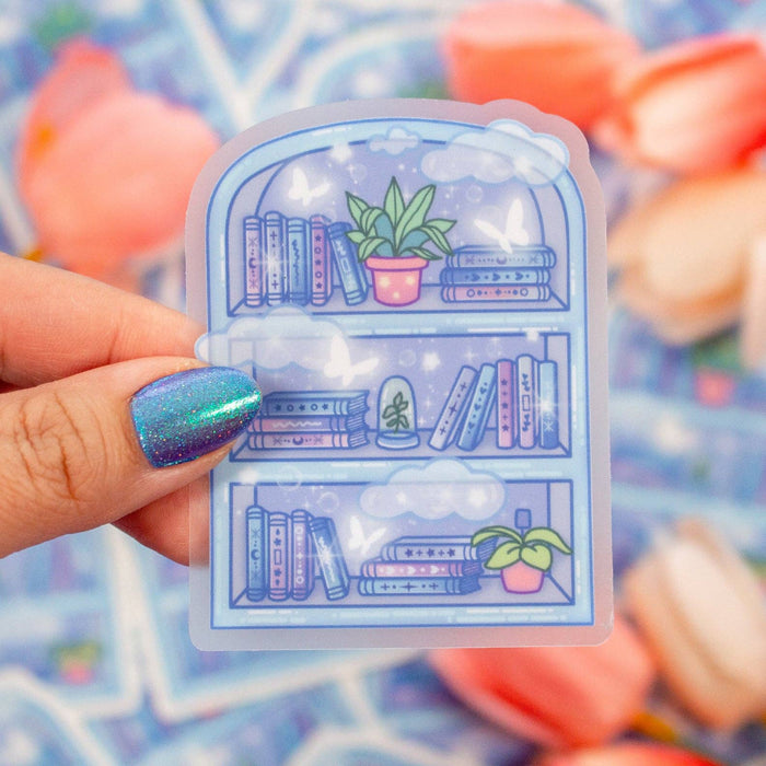Bookshelf Clear Vinyl Sticker