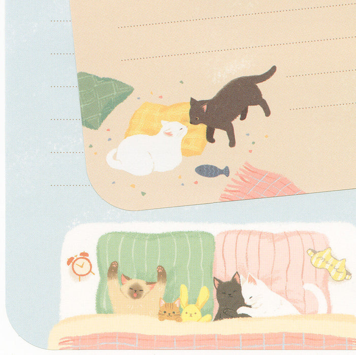 'Nyantomo' Series Letter Writing Set - Sleeping Cats