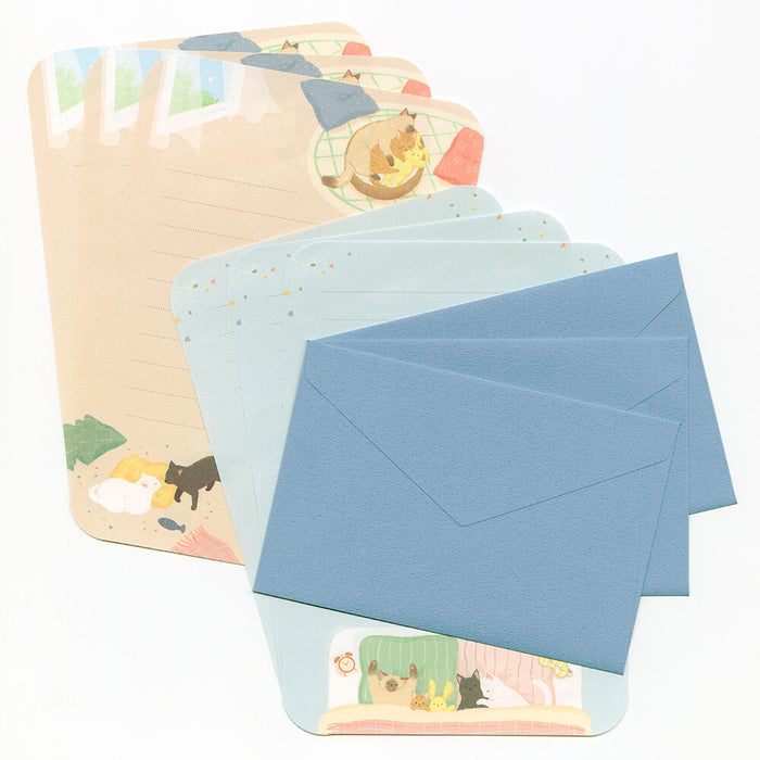 'Nyantomo' Series Letter Writing Set - Sleeping Cats