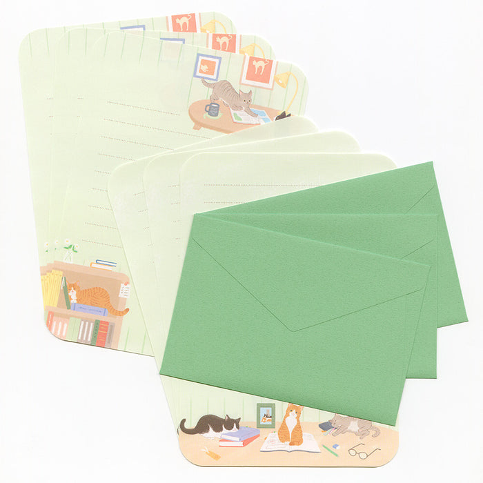 'Nyantomo' Series Letter Writing Set - Attention Seeking Cats
