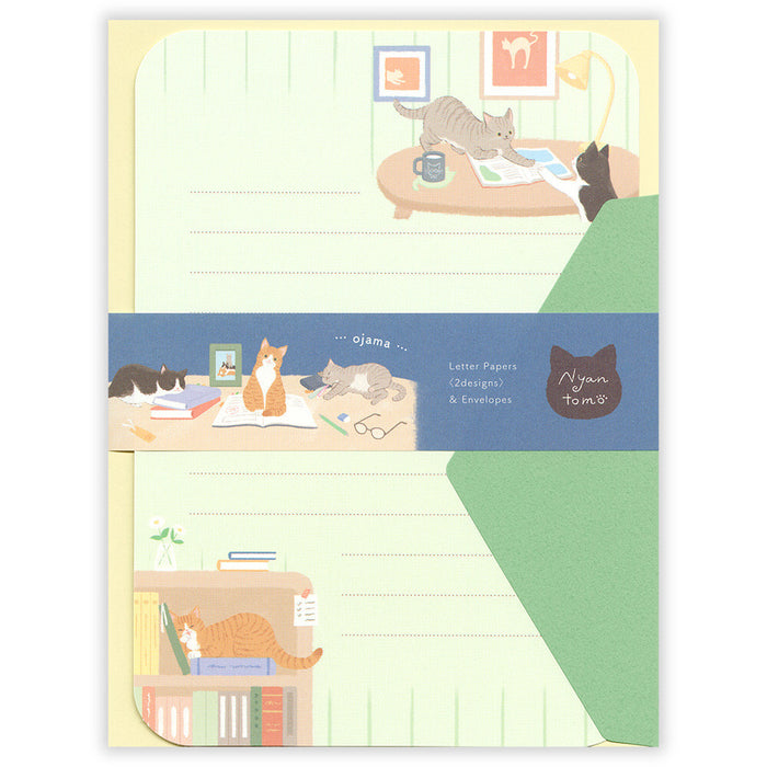 'Nyantomo' Series Letter Writing Set - Attention Seeking Cats
