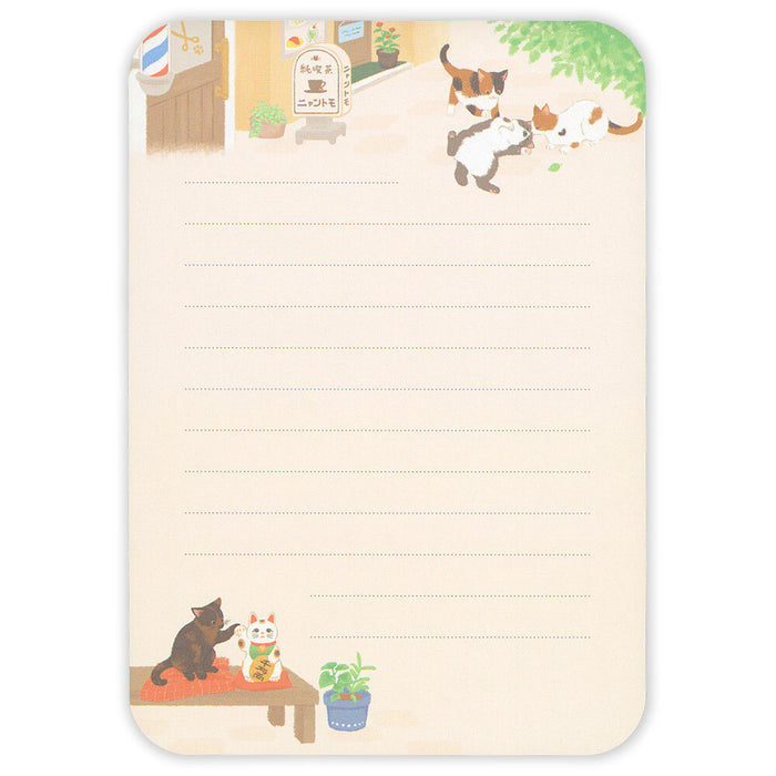 'Nyantomo' Series Letter Writing Set - Cats in the Old Downtown Area