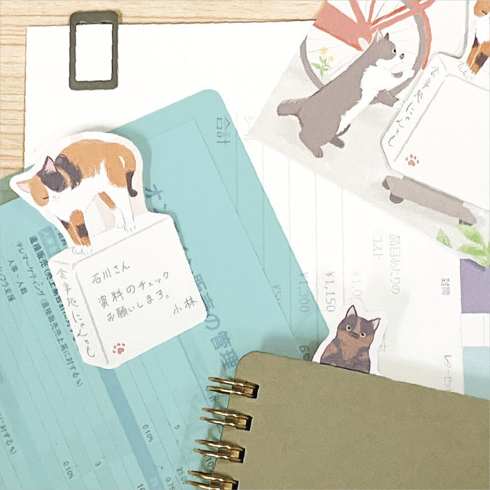 'Nyantomo' Series Sticky Note Set - Cats in the Old Downtown Area