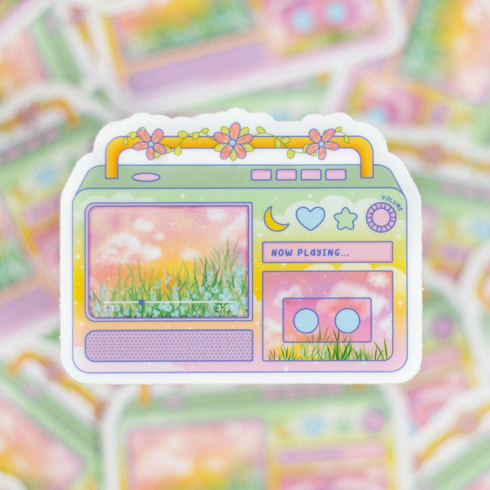 Boombox Vinyl Sticker