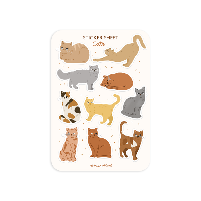 A6 Sticker Sheet - Cats