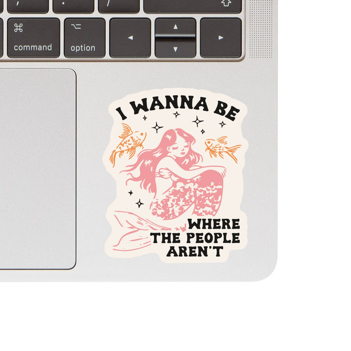 Introvert Mermaid Vinyl Sticker
