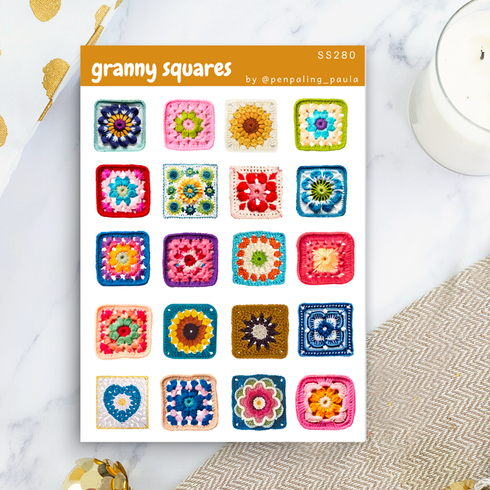 Granny Squares - Sticker Sheet