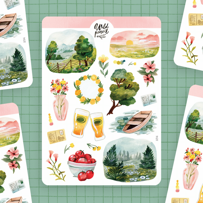 Sticker Sheet — Summer In The Nature