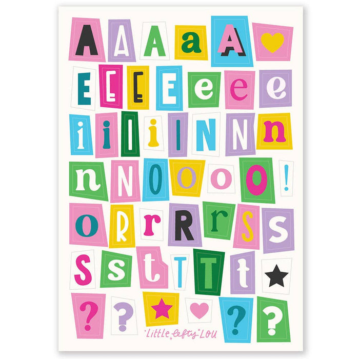Ransom Note Sticker Set - 5 Sheets