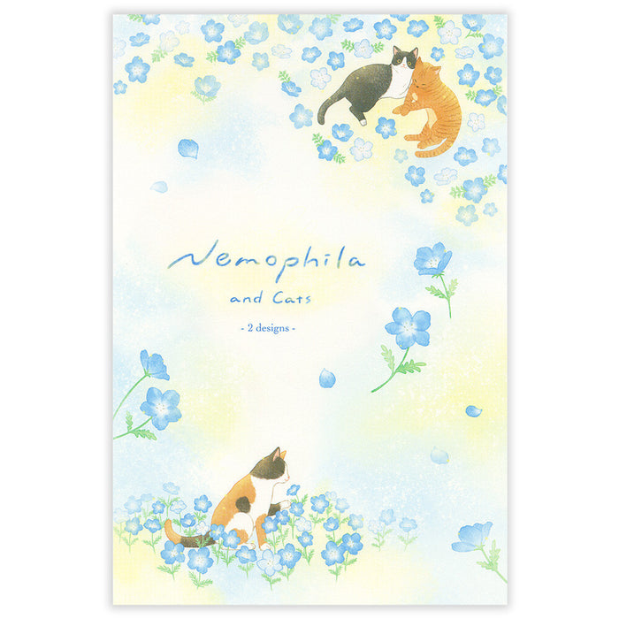 Letter Writing Pad - Nemophila & Cats