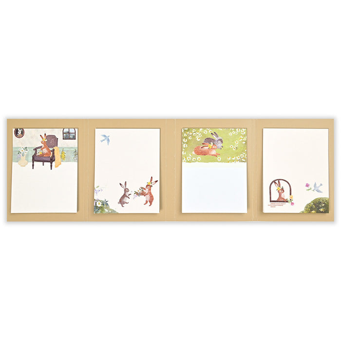 Sticky Note Set - Rabbit & Flowers