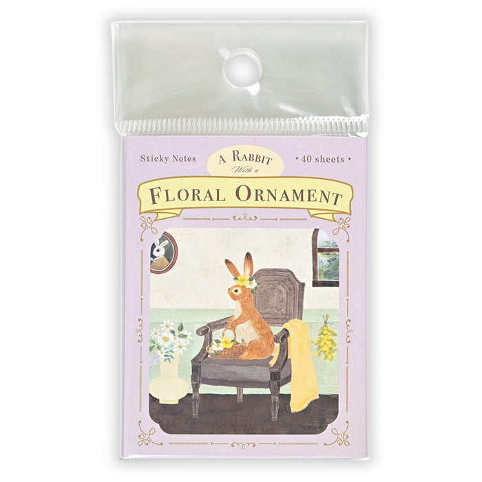 Sticky Note Set - Rabbit & Flowers