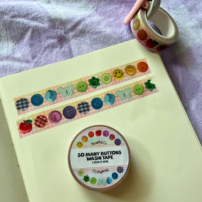 So Many Buttons Washi Tape