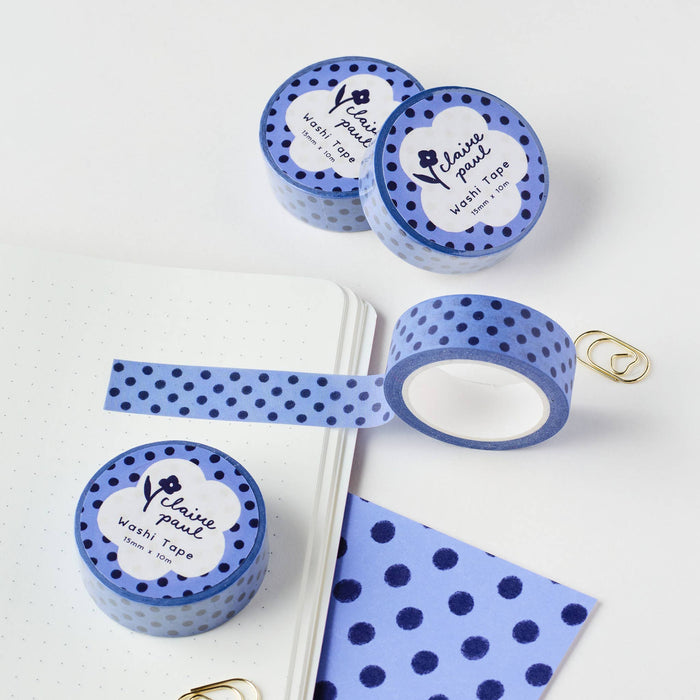 Blue Polka Dot Washi Tape